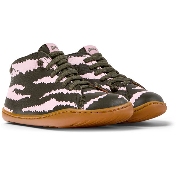 Camper Kids Peu Caña Alta Twins Marron Rosa