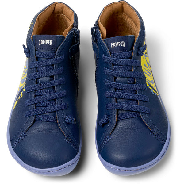 Camper Kids Peu Caña alta Twins Marino Animals