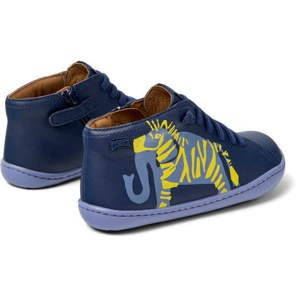 Camper Kids Peu Caña alta Twins Marino Animals