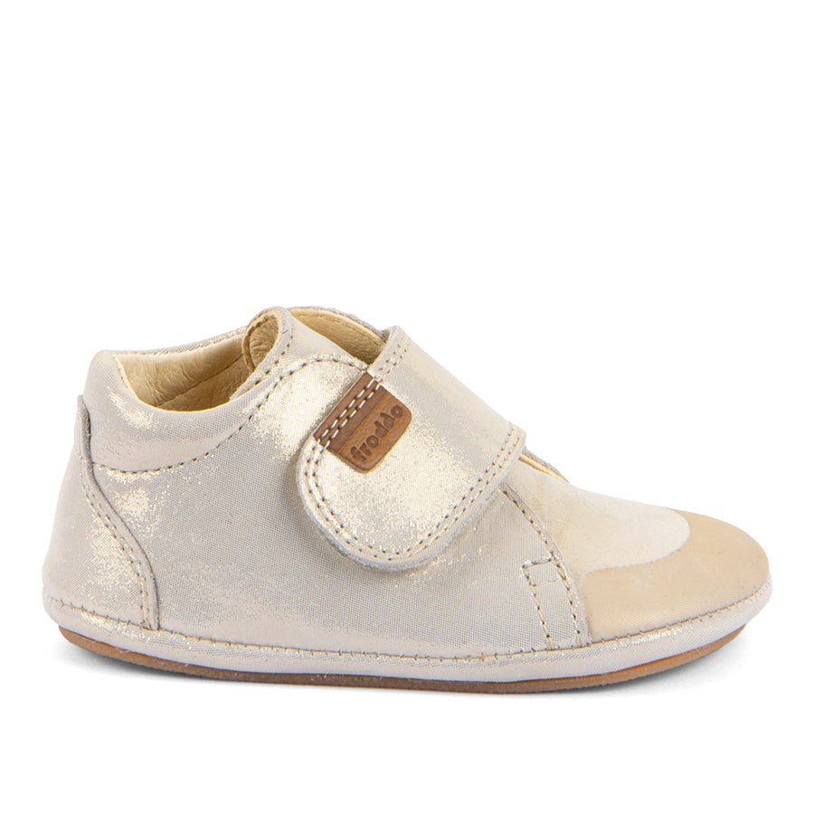 Froddo Prewalkers Barefoot Primeros Pasos Brillo Dorado