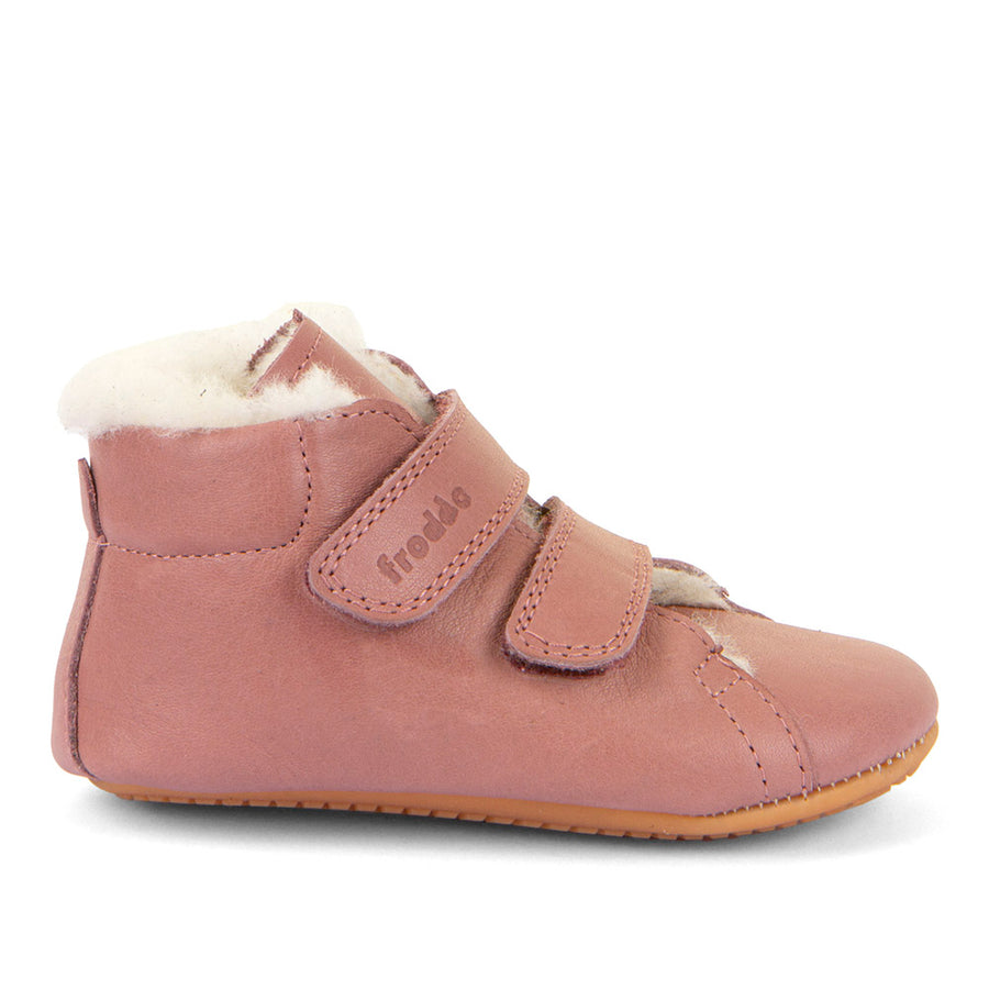 Froddo Prewalkers Barefoot Fourrés Deux Scratchs Dark Pink