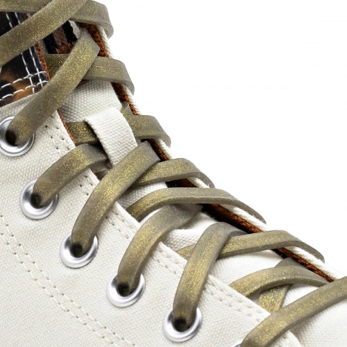 Gorilla cordones elásticos anchos dorados