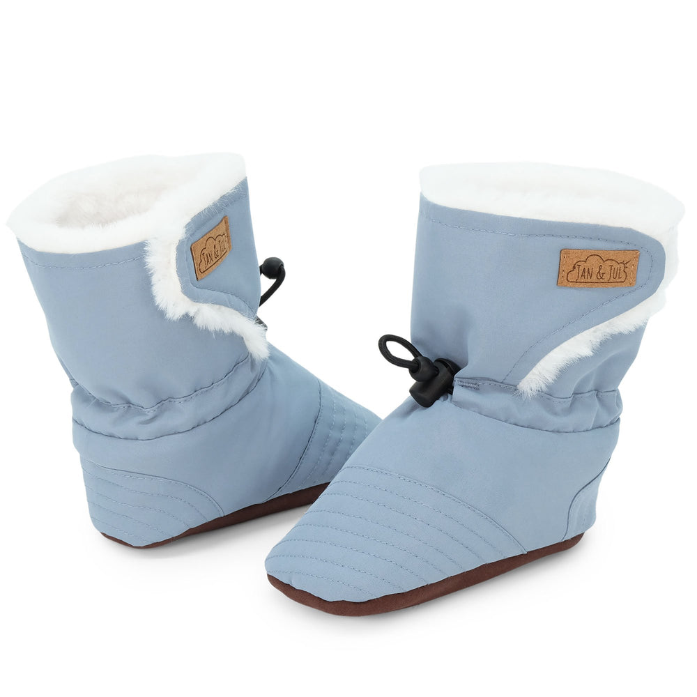 Botitas de invierno Stay-Put de Jan and Jul en azul empolvado