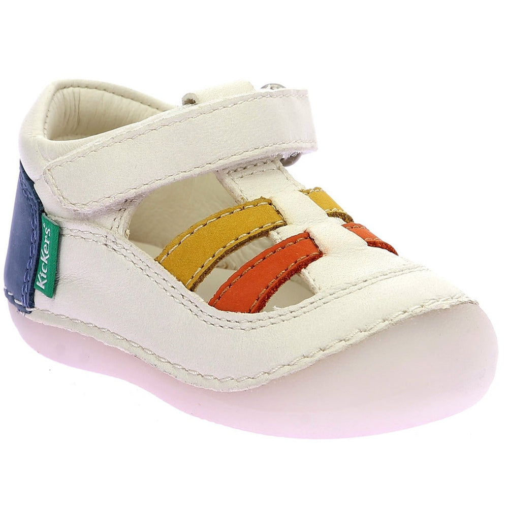 Kickers Sushy Blanc Cassé Jaune Orange