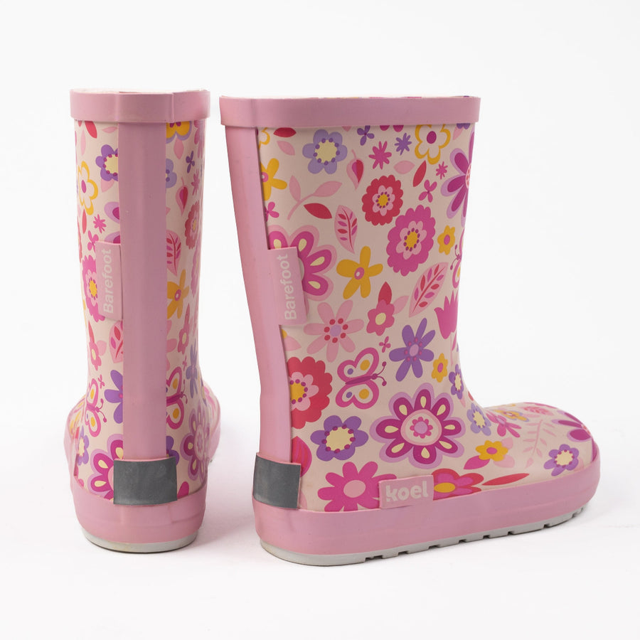 Koel Barefoot Wellie flores fucsias