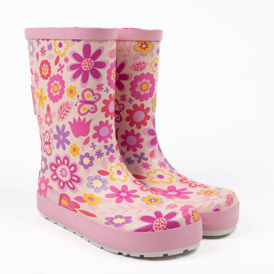 Koel Barefoot Wellie flores fucsias