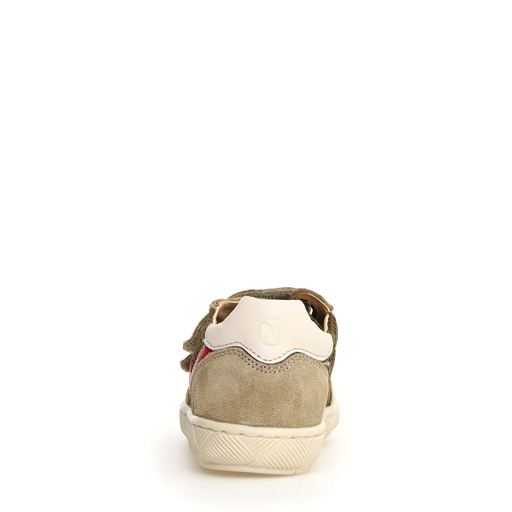 Naturino Kids Kevis gris piedra, blanco leche y rojo