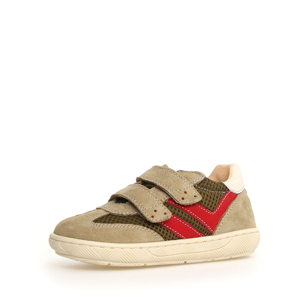 Naturino Kids Kevis gris piedra, blanco leche y rojo