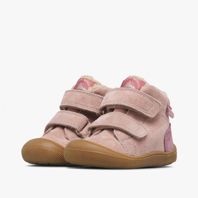 Naturino Barefoot Tex Spinni Wp de ante y lana color magnolia