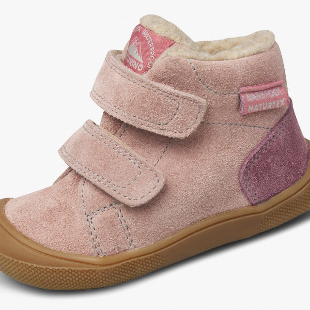 Naturino Barefoot Tex Spinni Wp de ante y lana color magnolia
