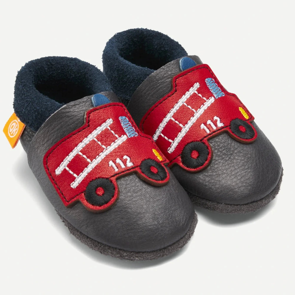 Orangenkinder Chaussons Camion Pompier