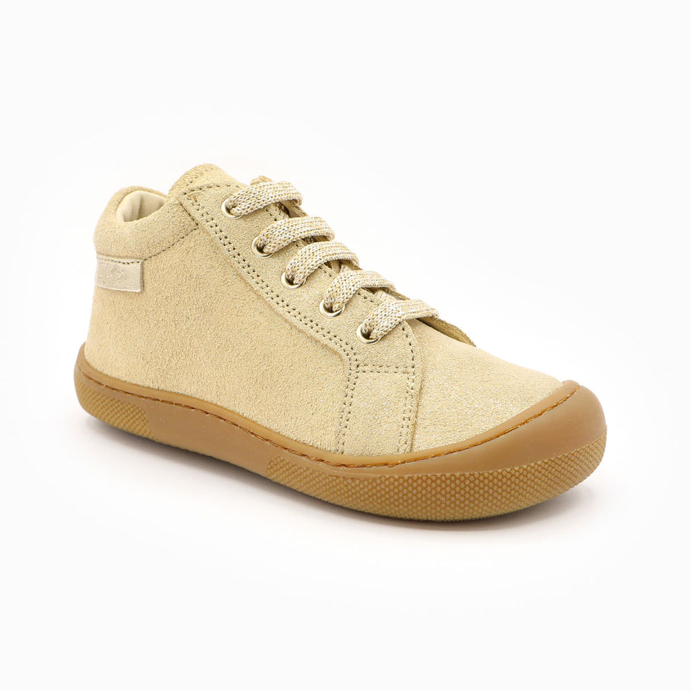 Naturino Barefoot Kommy Zip con purpurina platino