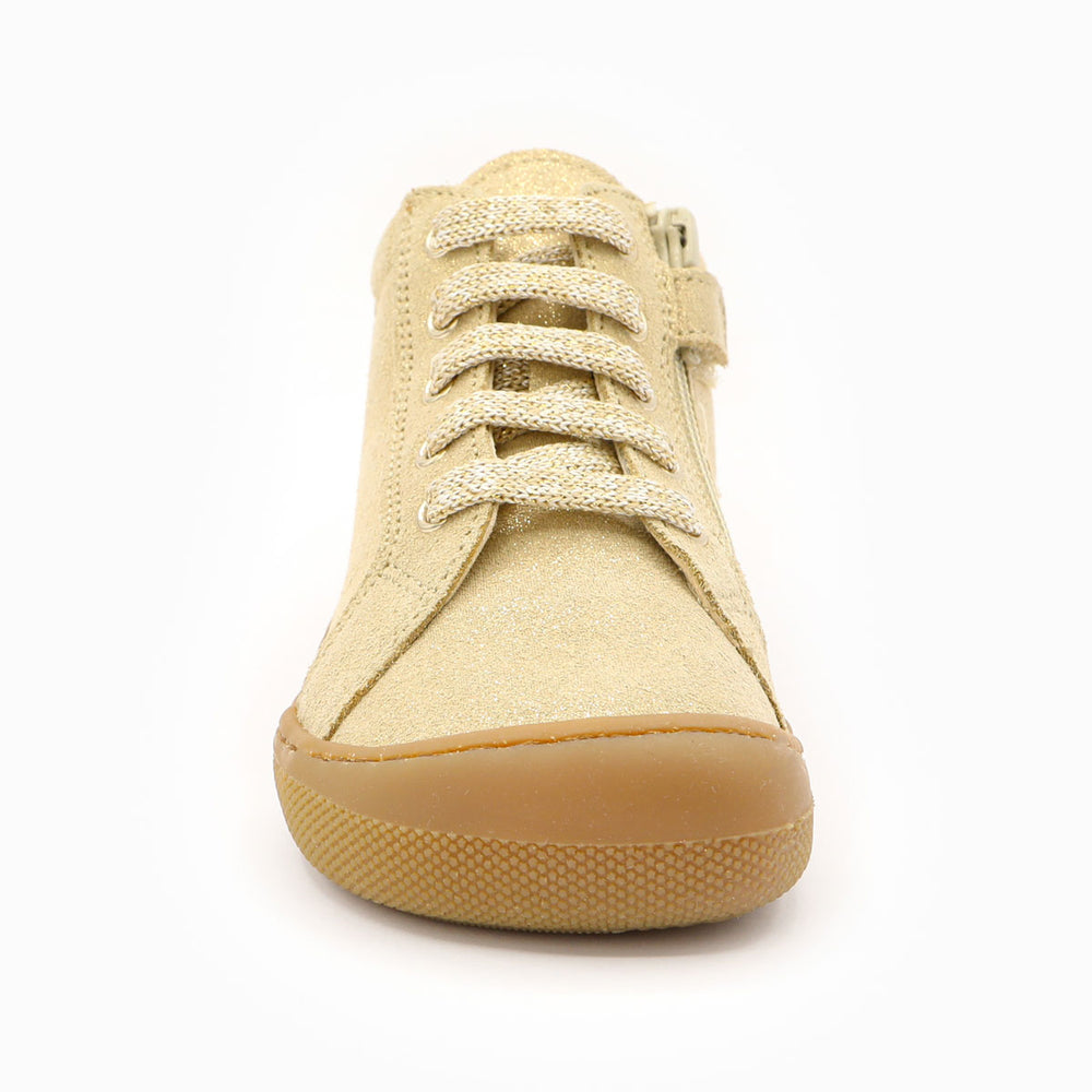 Naturino Barefoot Kommy Zip con purpurina platino