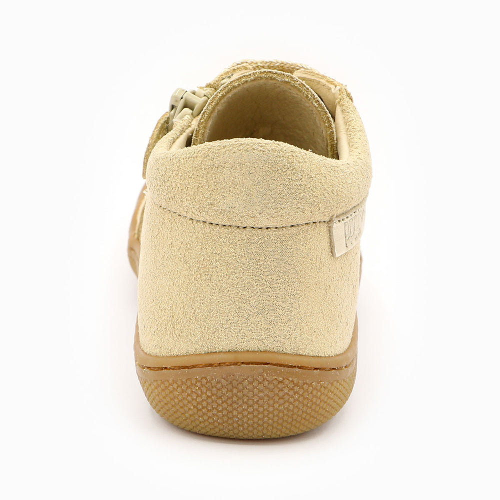 Naturino Barefoot Kommy Zip con purpurina platino