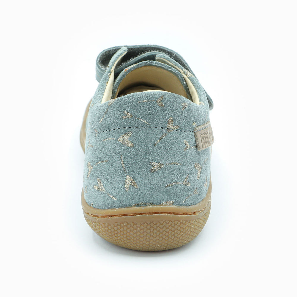 Naturino Barefoot Rabir con velcros Glitter Flower Hearth Cloud Platinum