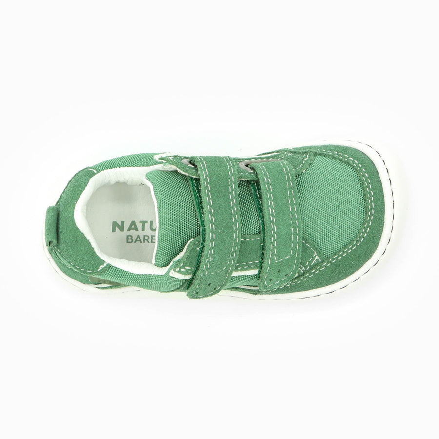 Naturino Barefoot Kesy verde botella y blanco