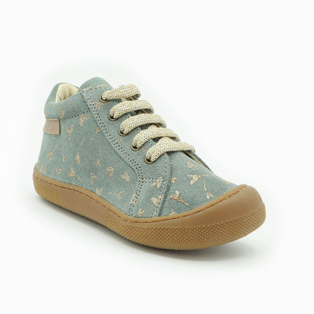 Naturino Barefoot Kommy Zip Flor Brillante Corazón Nube Platino