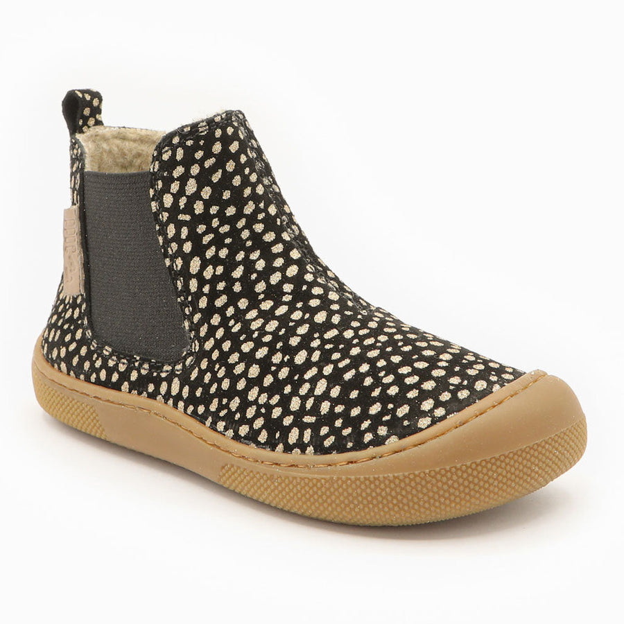 Naturino Barefoot Saik de lana, poni negro y platino