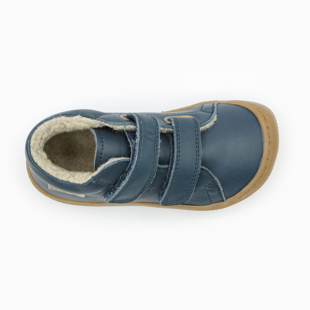 Naturino Barefoot Orec con velcros de lana azul marino