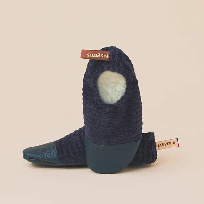 Les Pas Petits Velours Bleu Profond