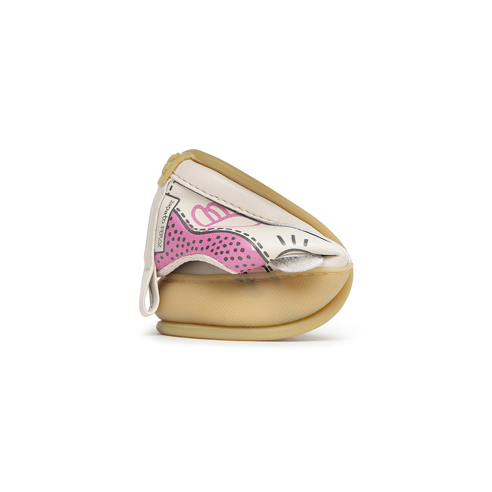 Zapato Feroz Feroz Paterna Comic Rosa Beige