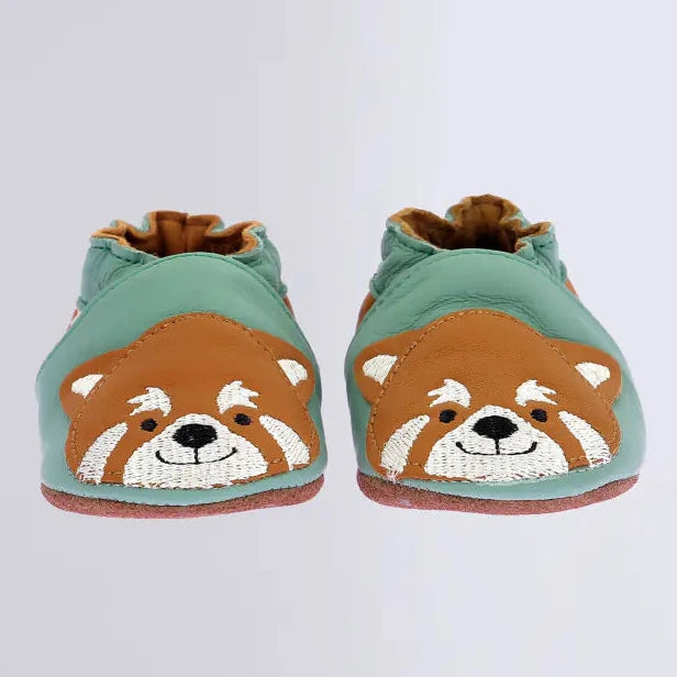 Robeez Chaussons Gingerbear Vert Camel
