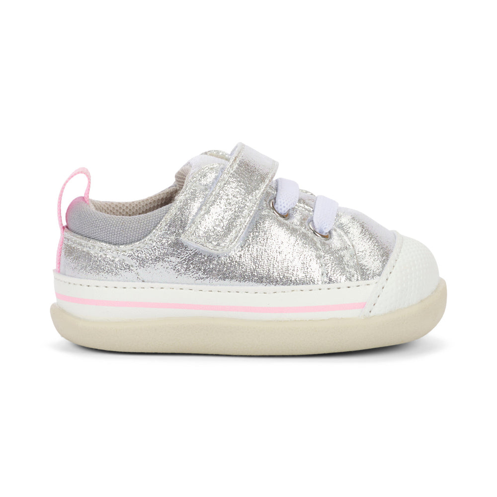See Kai Run First Walker Stevie II Silver Shimmer