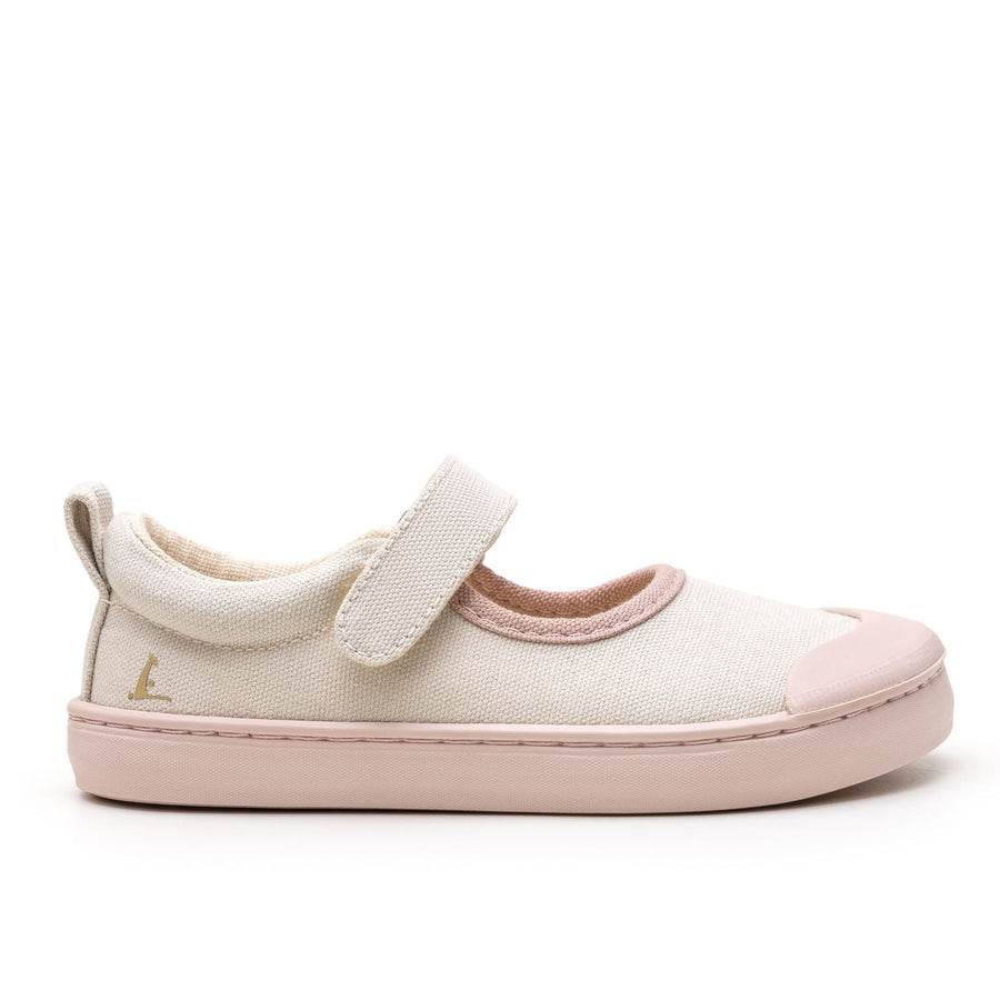 Tip Toey Joey Kidos Gaia lona verde, lona crema y lona rosa cuarzo
