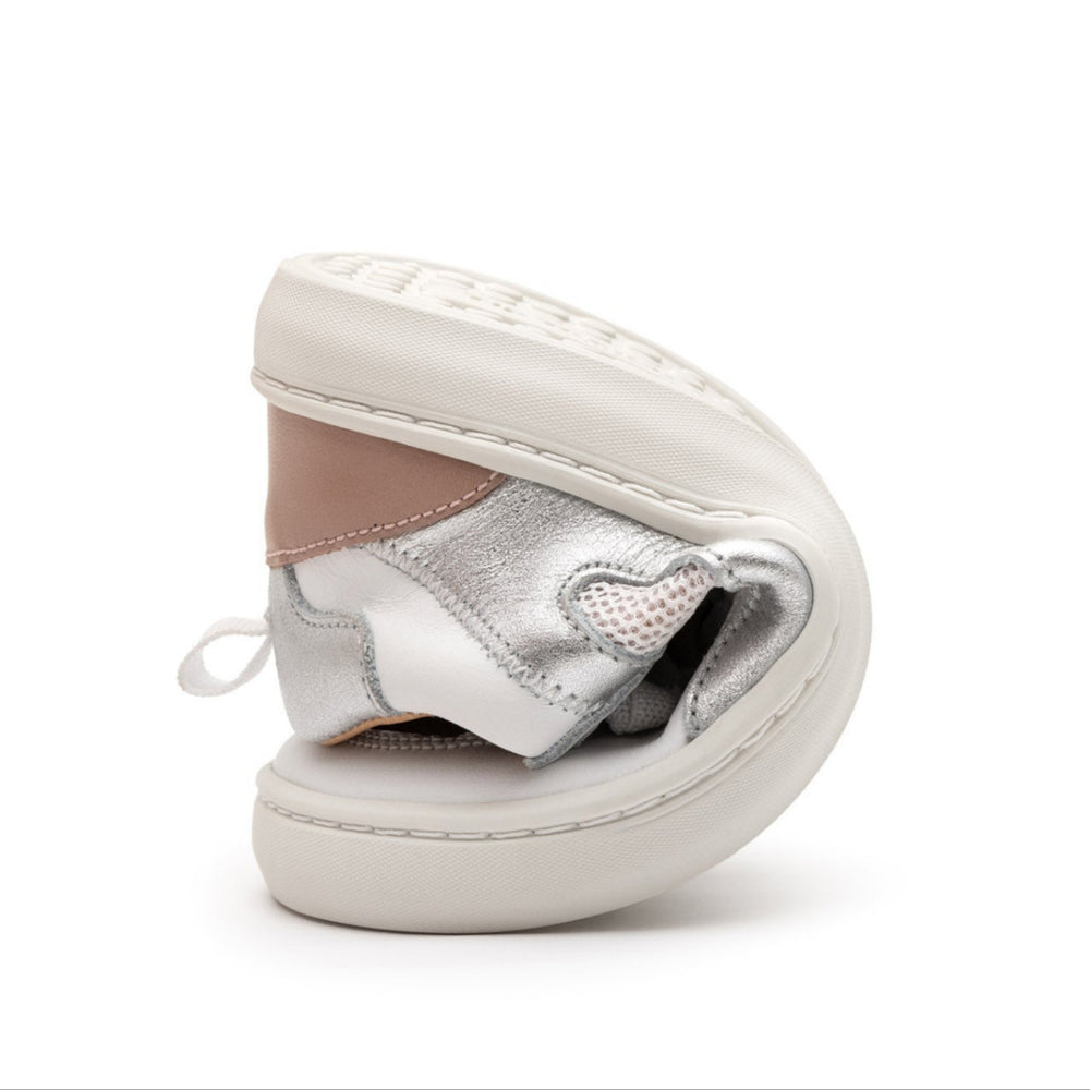 Tip Toey Joey Kidos zapatillas Step blanco rosa sueño plata de ley
