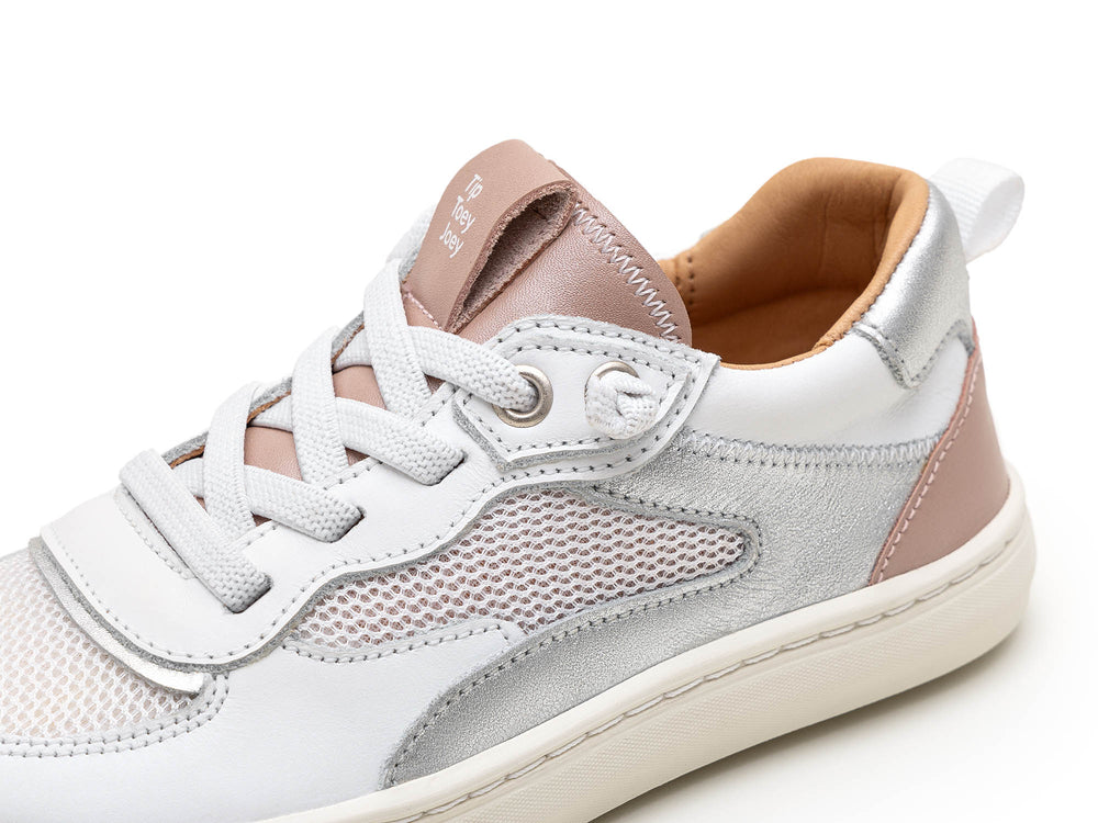 Tip Toey Joey Kidos zapatillas Step blanco rosa sueño plata de ley