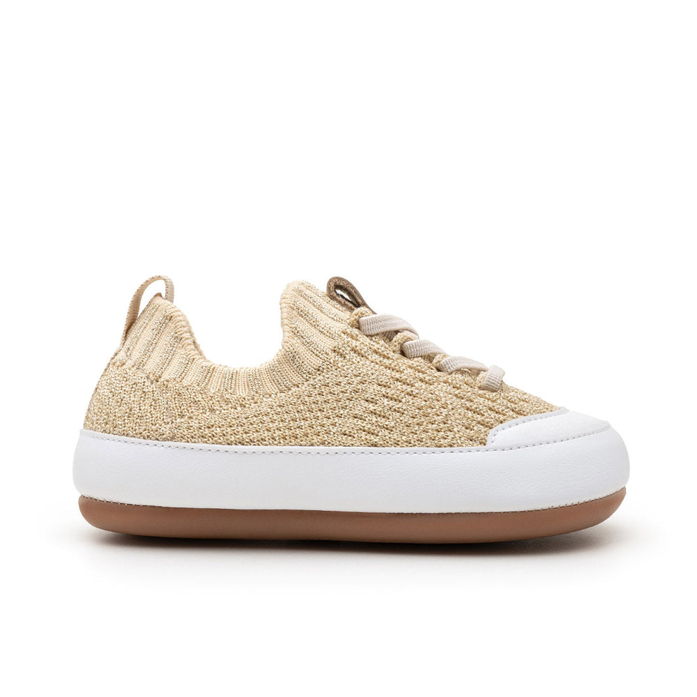 Tip Toey Joey Primeiros Easy Knit Ouro Lurex Champagne