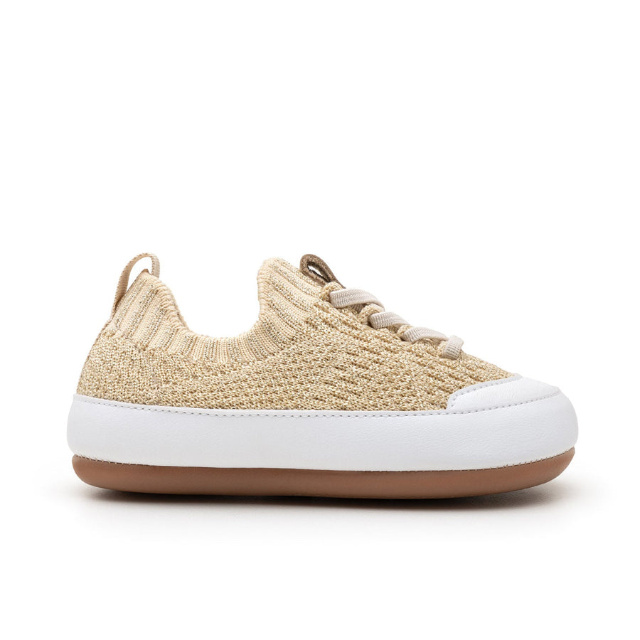 Tip Toey Joey Primeiros Easy Knit Ouro Lurex Champagne