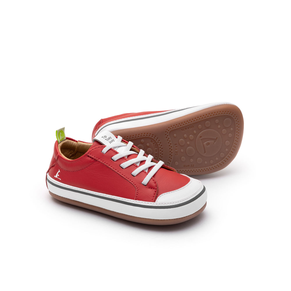 Tip Toey Joey Primeros Funky tomate y blanco