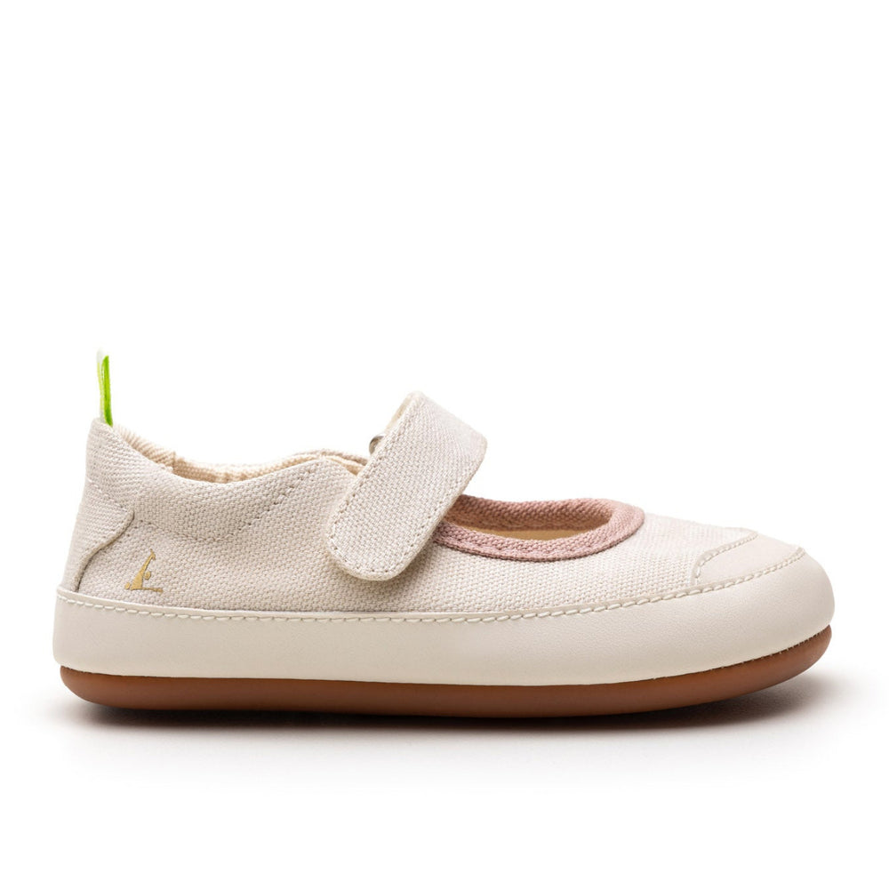 Tip Toey Joey Primeiros Gaia de lona verde, crema y rosa cuarzo