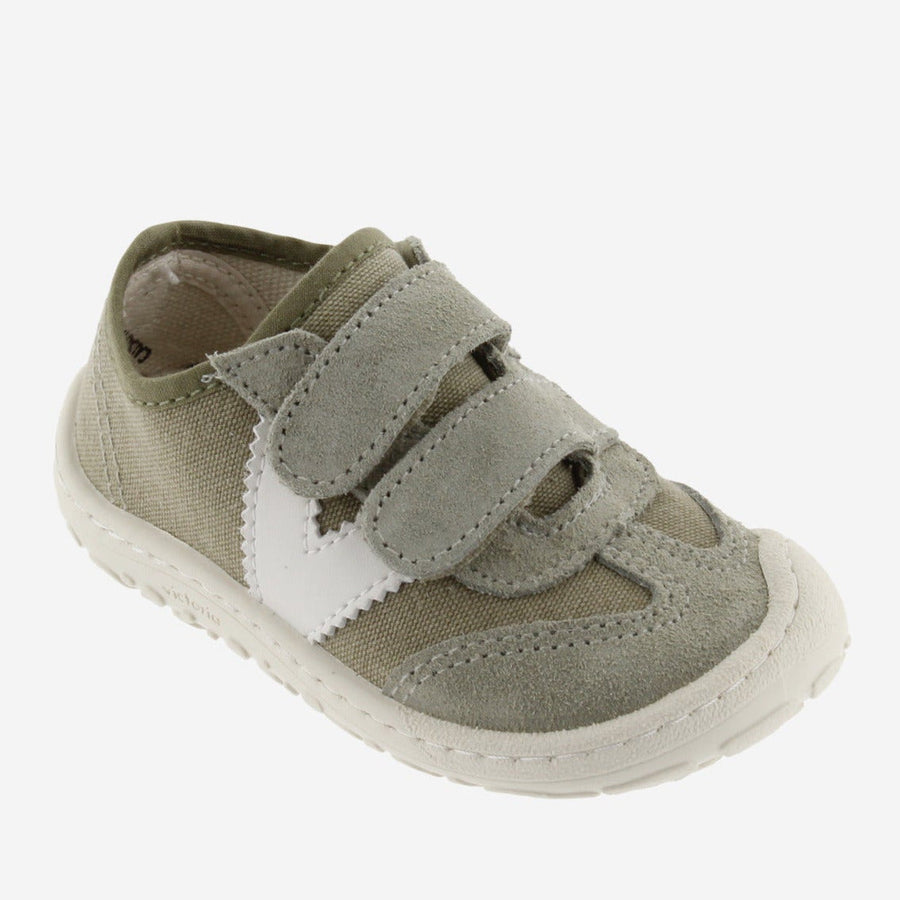 Victoria Barefoot Bosco Velcros Lona Kaki