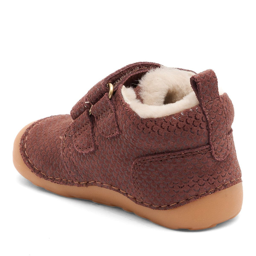 Bisgaard Kids Bisgaard Barefoot Carter piel de cordero color ciruela