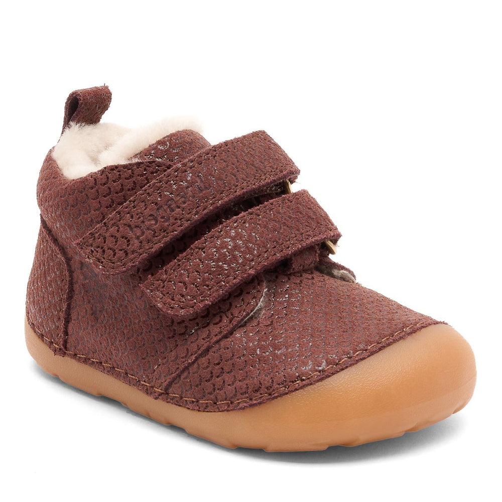 Bisgaard Kids Bisgaard Barefoot Carter piel de cordero color ciruela