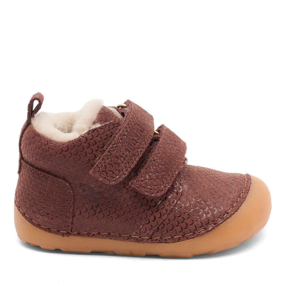 Bisgaard Kids Bisgaard Barefoot Carter piel de cordero color ciruela