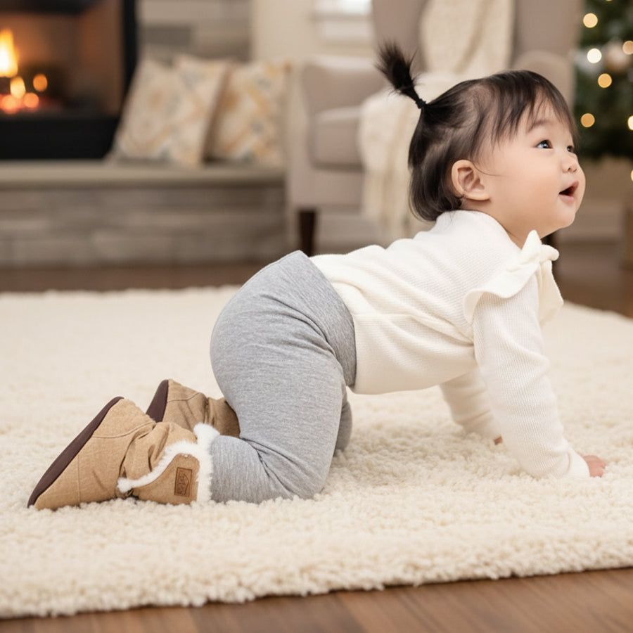 Jan and Jul Stay-Put Winter Booties Soft Brown
