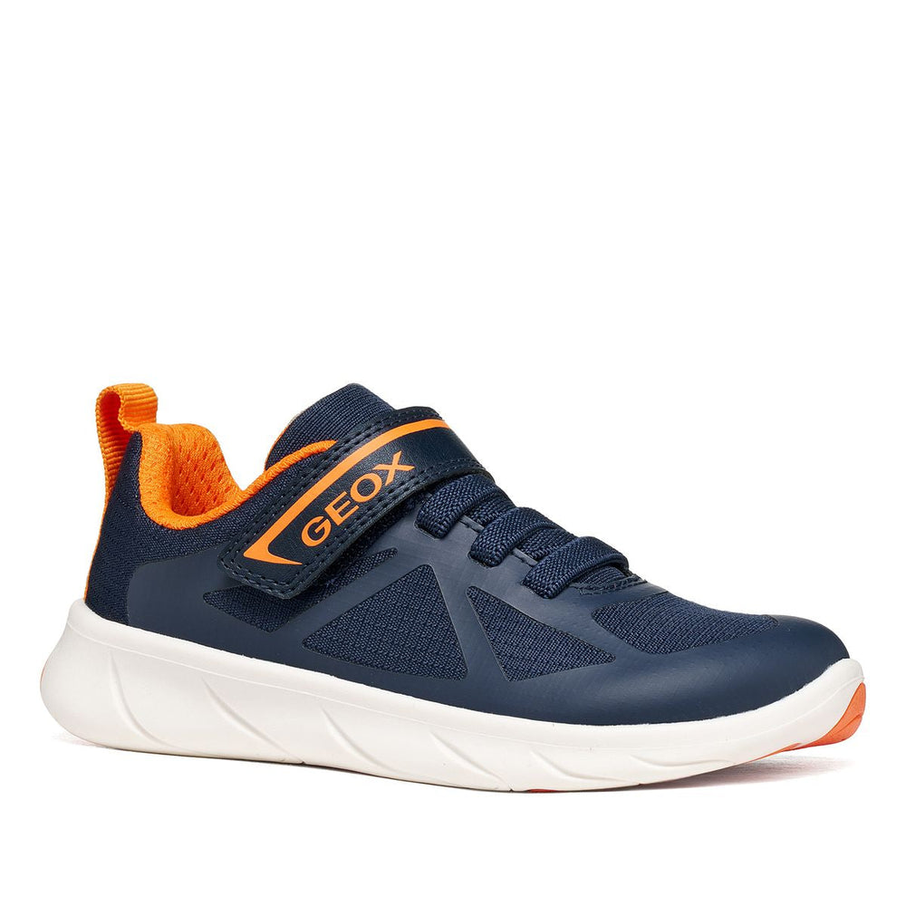 Geox Barefoot Foot Run azul marino y naranja