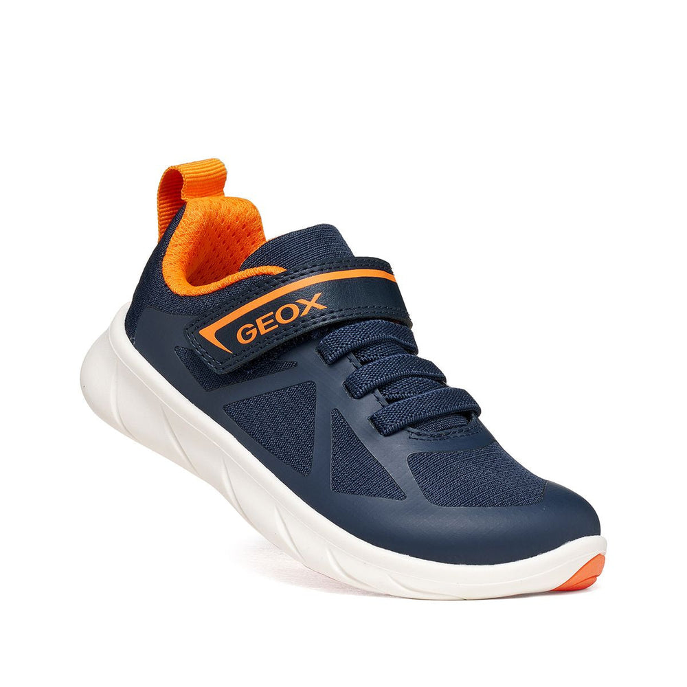Geox Barefoot Foot Run azul marino y naranja