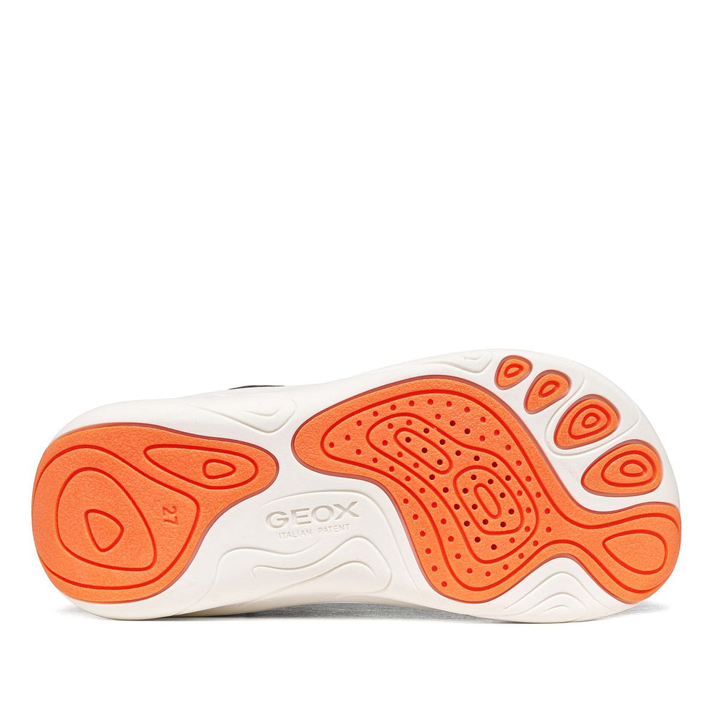 Geox Barefoot Foot Run azul marino y naranja