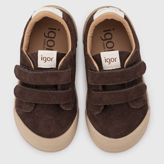 Zapatillas Igor Barefoot de ante marrón