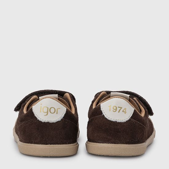 Zapatillas Igor Barefoot de ante marrón