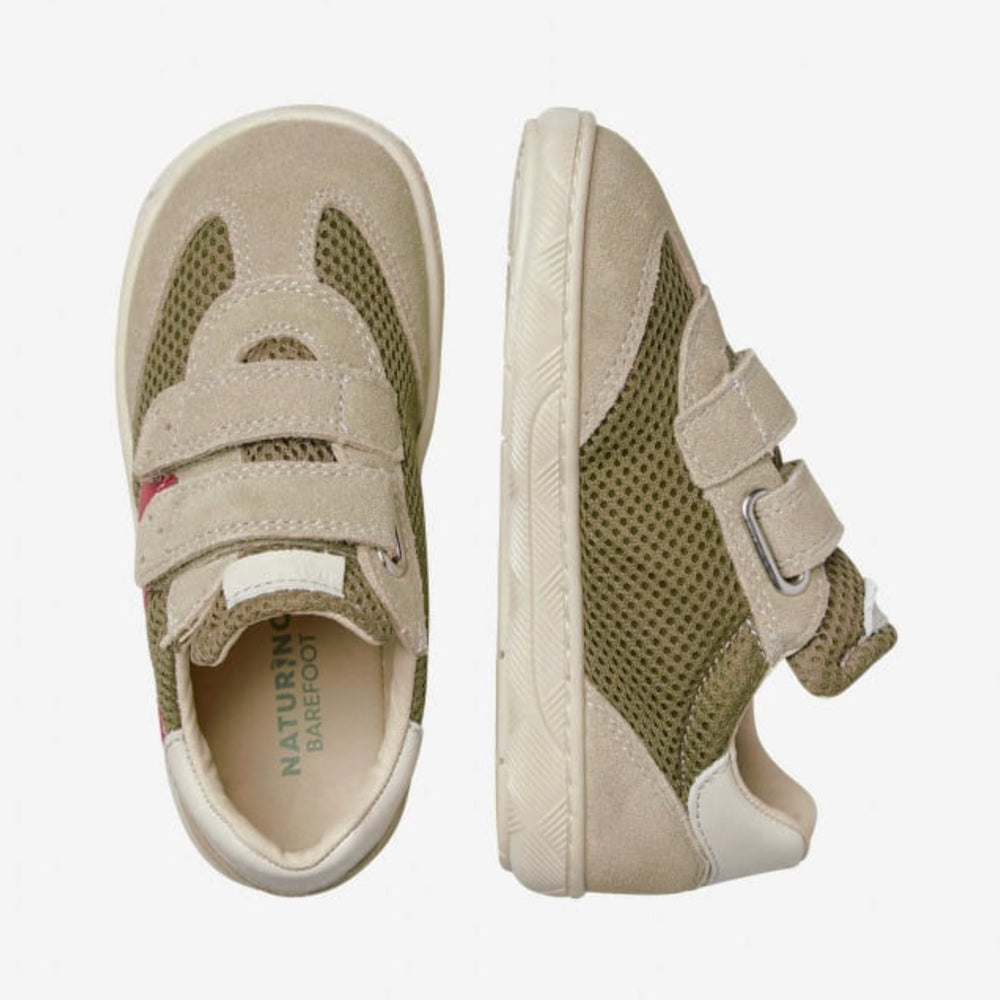 Naturino Kids Kevis gris piedra, blanco leche y rojo