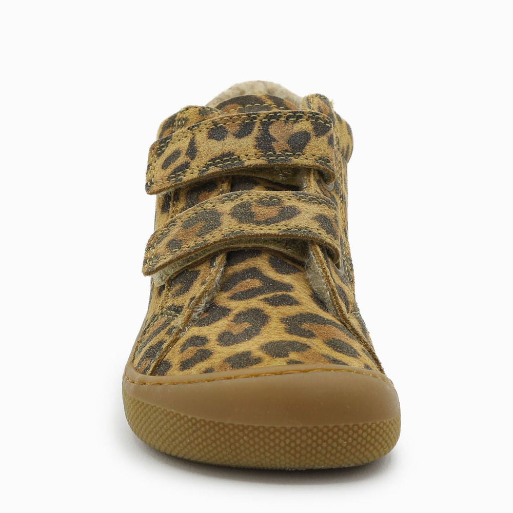 Naturino Barefoot Kommy Velcros Suede Jaguar Wool Brown