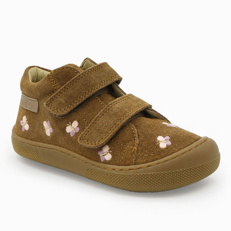 Naturino Barefoot Orec con velcros Mariposa Ante Marrón