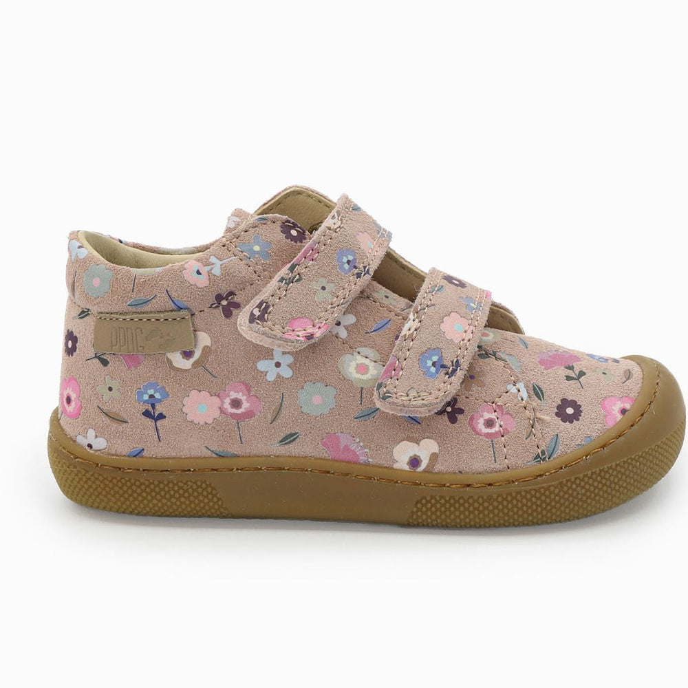 Naturino Barefoot Orec Velcros de Ante Rosa Florido