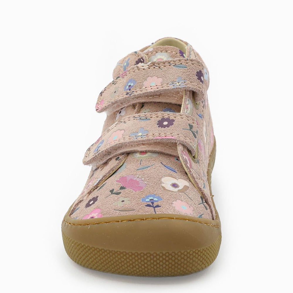 Naturino Barefoot Orec Velcros de Ante Rosa Florido
