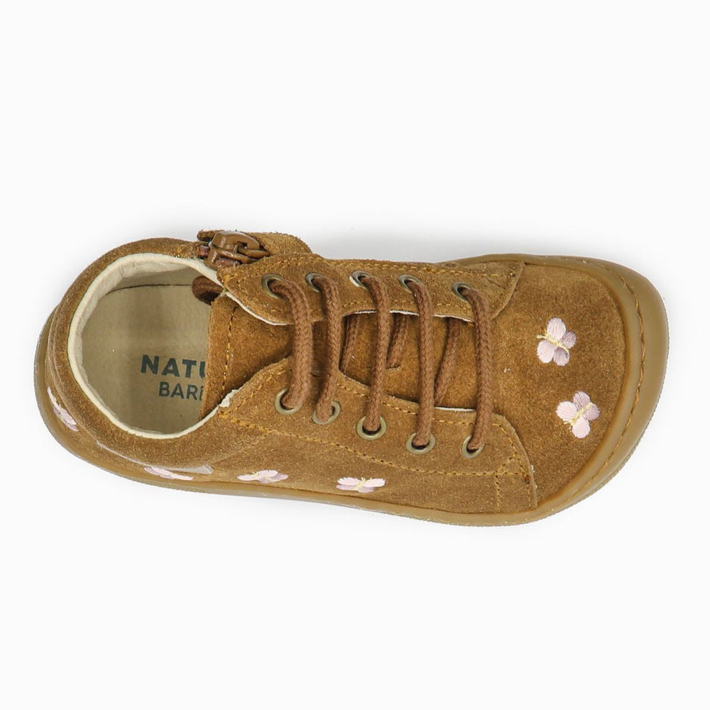 Naturino Barefoot Orec Zip mariposa de ante marrón